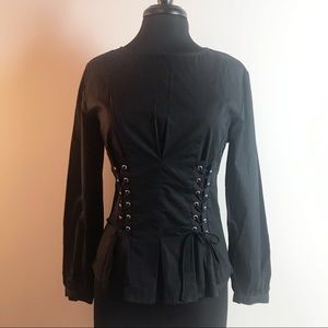 NWOT GUEST EDITOR Corset Peplum Top